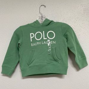 Toddler Polo Ralph Lauren Pistachio color Fleece Hoodie sweater NWOT